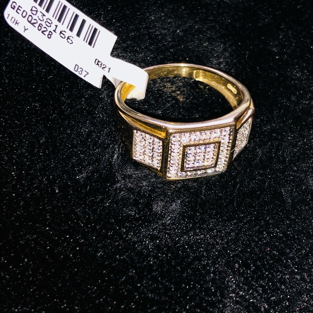 10k Real Gold SI REAL diamond men ring FREE APPRAISAL NOT PLATED not fake! sale! - Picture 5 of 7